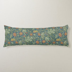 Blommönster William Morris Grönt Rosa Kroppskudde