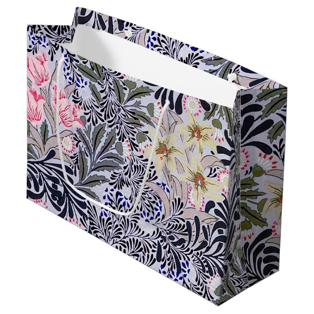 Blommönster, William Morris Large Gift Bag (Framsidan Vinklad)