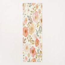 Blommönster Yoga Mat