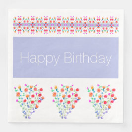 Blommönsterkonst Pappersservett