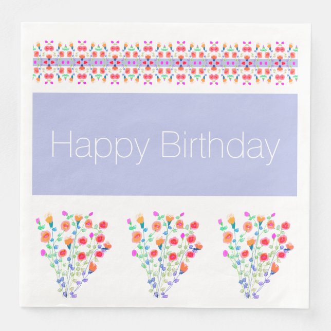 Blommönsterkonst Pappersservett (Framsida)