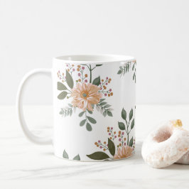 Blommönstrad kaffekopp