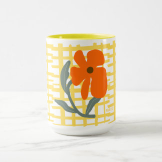 Blommönstrad mugg