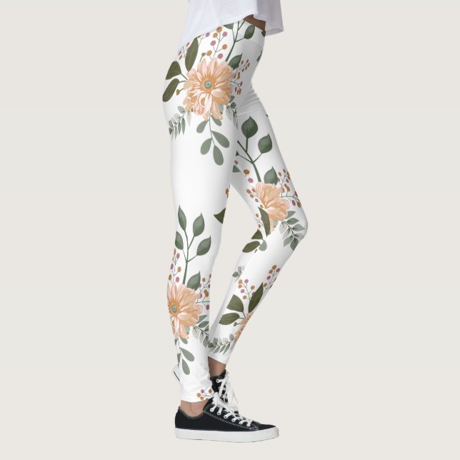 Blommönstrade Leggings (Höger)