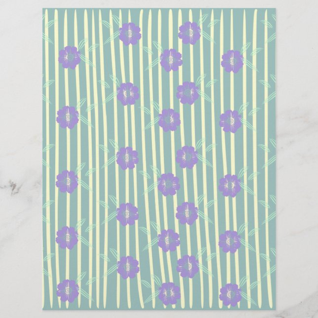 Blommönstrat Scrapbookpapper (Framsida)