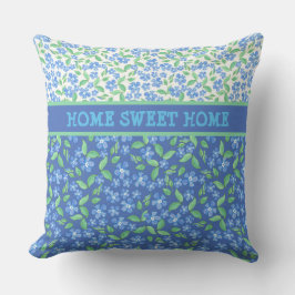 Blommönstren anpassningsbar Blue Periwinkles Ditsy Kudde