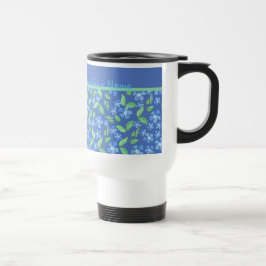 Blommönstren anpassningsbar Blue Periwinkles Ditsy Resemugg