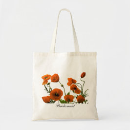Blommönstren Bridesmaid Orange Poppy Flowers Tygkasse