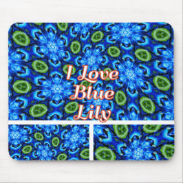 Blommönstret abstrakt blått musmatta