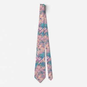 Blommönstret abstrakt Färgfyllning med vattenfärg Slips