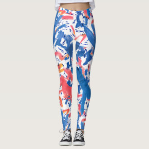 Blommönstret abstrakt Grunge Leggings