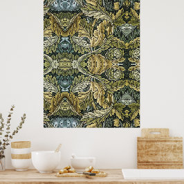 Blommönstret Acanthus Vintage av William Morris Poster