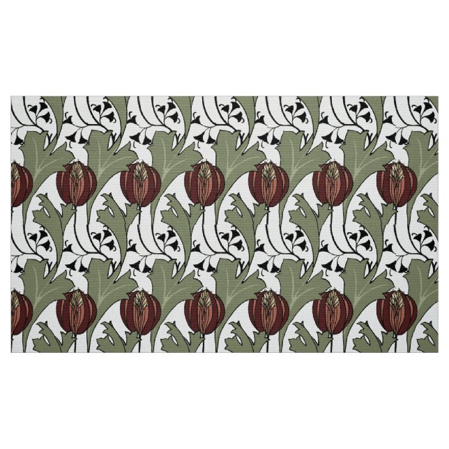 Blommönstret Arts & Crafts Stil Petworth Tyg (Fat Quarter)