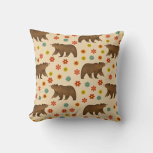 Blommönstret Bear Kudde