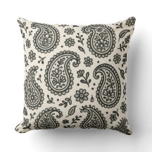 Blommönstret Black & White Paisley