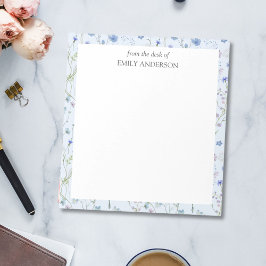 Blommönstret Blue Lila Söt Wildblomma Anteckningsblock