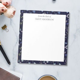 Blommönstret Blue Lila Söt Wildblomma Anteckningsblock