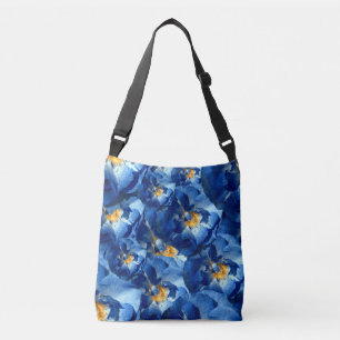 Blommönstret Blue Ro Tote Axelväska