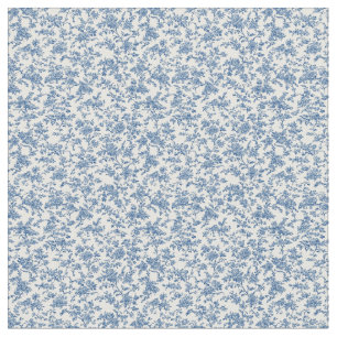 Blommönstret Blue Toile Petite Tyg