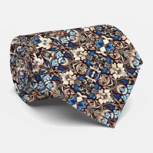 Blommönstret Blues, Sage, Cream, Brown & Black Slips