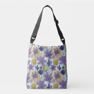 Blommönstret Boho Watercolor Axelväska