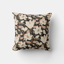 Blommönstret Botanical Black Beige Lily