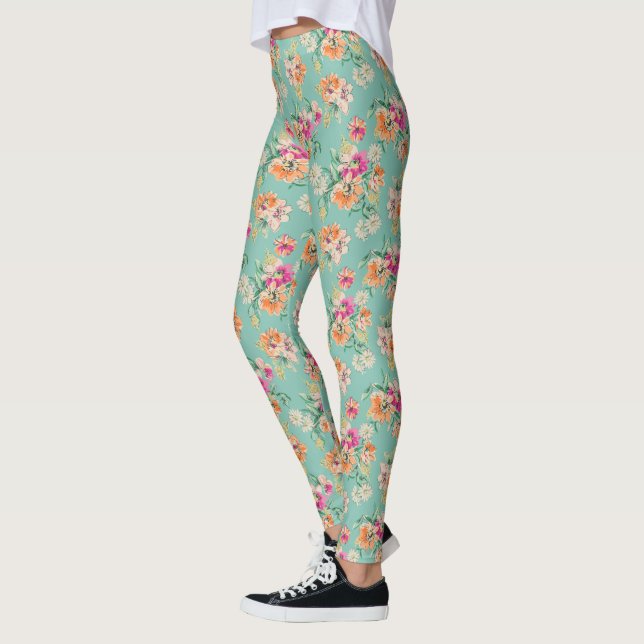 Blommönstret BrightStor Sketch Leggings (Vänster)