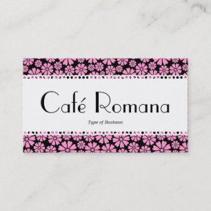 Blommönstret Café Romana (Scalloped) Visitkort