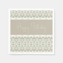 Blommönstret centrerat pappersservett