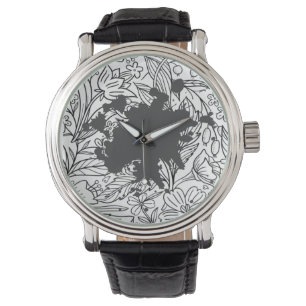 blommönstret "Chanel Dam stil", bevakning Armbandsur