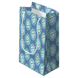 Blommönstret chic blått Vintage periwinkle