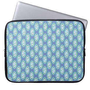 Blommönstret chic blått Vintage periwinkle Laptop Sleeve