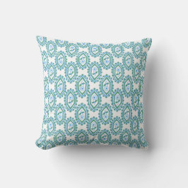 Blommönstret chic blåvit Vintage, periwinkle Kudde