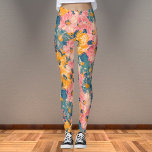 Blommönstret Colorful Modern Flowers Leggings<br><div class="desc">Blommönstret Colorful Modern Flowers</div>