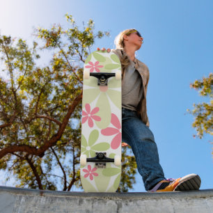 Blommönstret coola mini skateboard bräda 18,5 cm