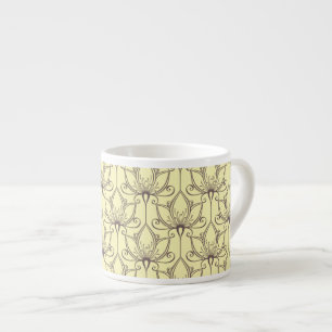 Blommönstret Cream Espressomugg