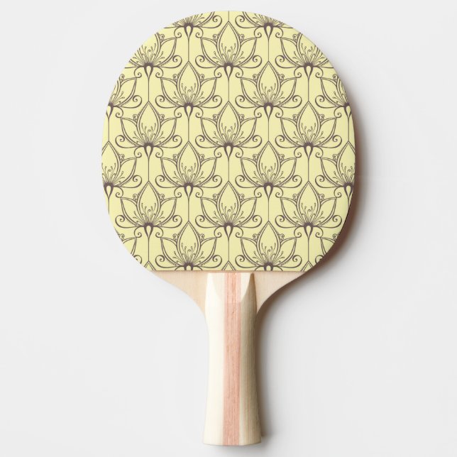 Blommönstret Cream Pingisracket (Framsidan)