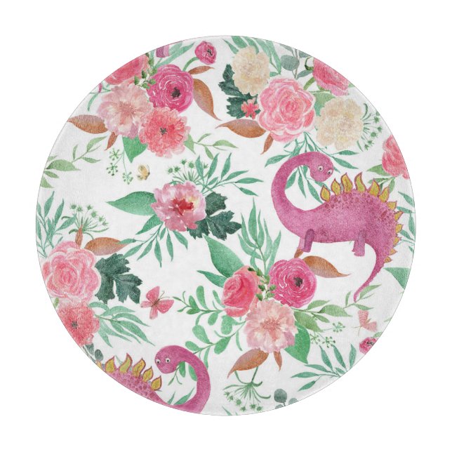 Blommönstret Cute Dinosaurs Vintage (Framsidan)
