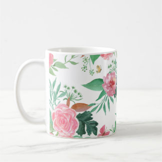 Blommönstret Cute Dinosaurs Vintage Kaffemugg