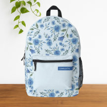 Blommönstret Cute Watercolor Blue