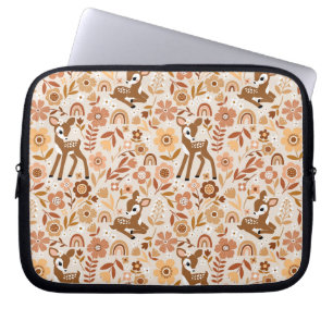 Blommönstret Cute Woodland Baby Hjort Laptop Fodral