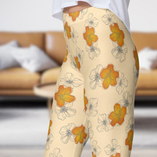 Blommönstret Daety Msporn White Triple Bloom Leggings