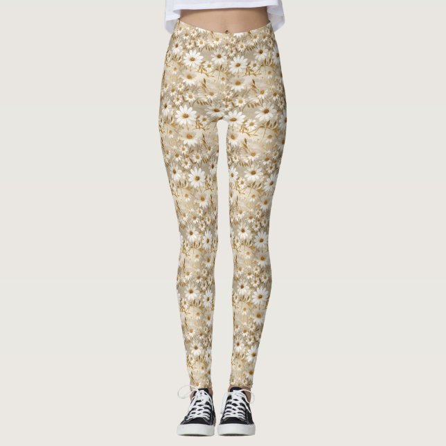 Blommönstret daisy leggings (Framsida)