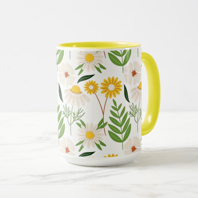 Blommönstret daisy mugg (Framsida höger)