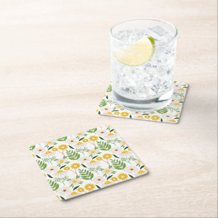 Blommönstret daisy underlägg papper kvadrat