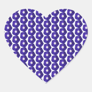 Blommönstret Deep Violet God God morgon Hjärtformat Klistermärke
