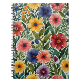 Blommönstret elegant anteckningsbok