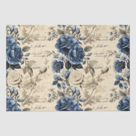 Blommönstret elegant Blue Cream