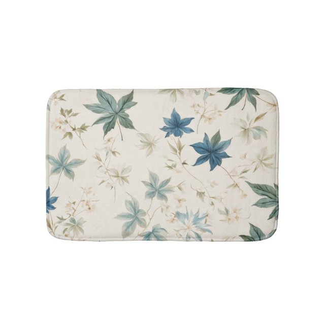 Blommönstret elegant Boho Vintage Maple Löv Badrumsmatta (Framsidan)
