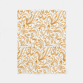 Blommönstret elegant fleecefilt